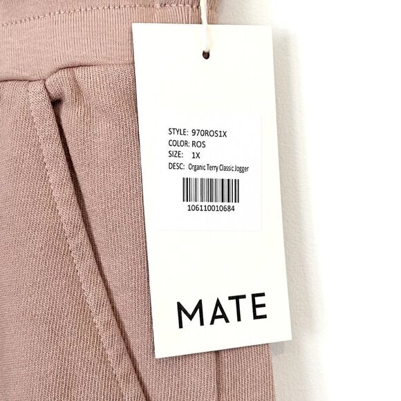 NWT MATE the Label Rose Organic Terry Classic Jogger - 1X - Picture 3 of 11